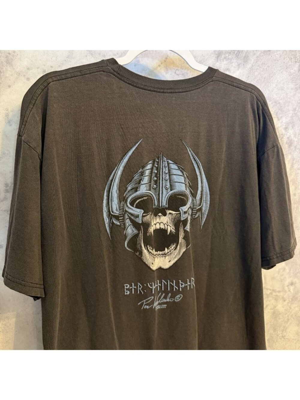Powell Peralta Per Welinder NORDIC SKULL Skateboard Graphic T Shirt Black Men XL